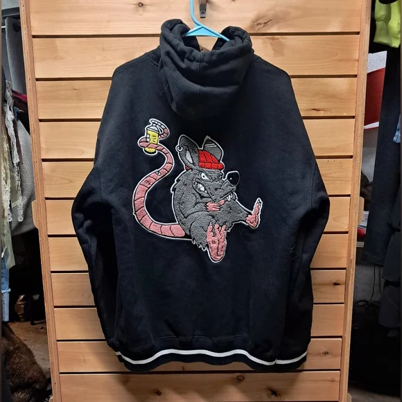 Empyre Rat Attack Embroidered Hoodie Size L - Picture 2 of 8